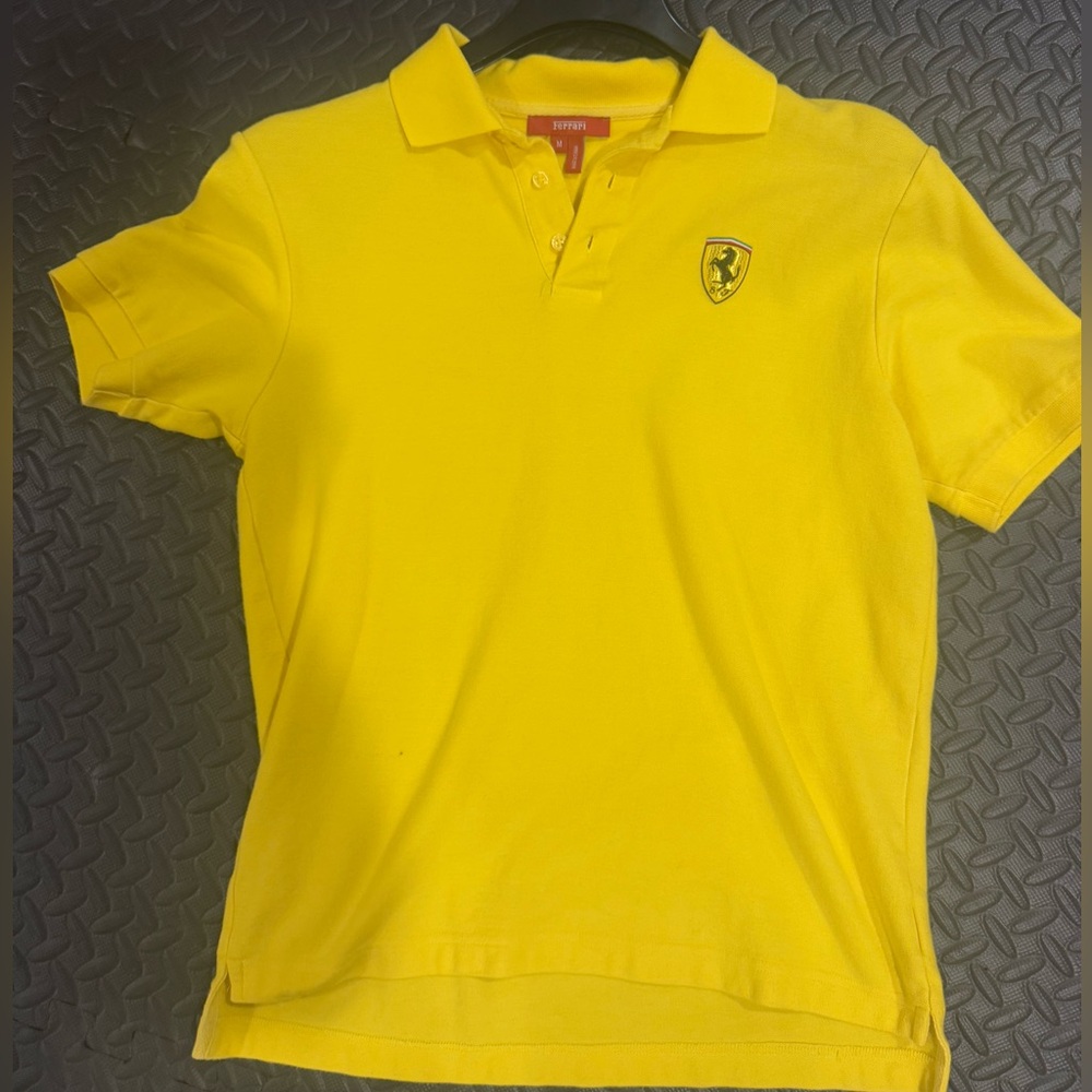 Ferrari polo shirt, yellow, medium